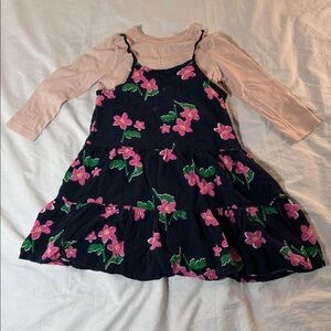 Old Navy Light Pink Long Sleeve Tee and jumper dress